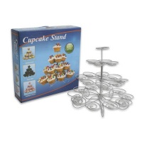 4-tier Curly Wire Metal Cupcake Stand, Holds 23 Cupcakes or Muffins 4-tier Curly Wire Metal Cupcake Stand, Holds 23 Cupcakes or Muffins