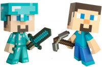 Minecraft Exclusive Diamond Steve & Regular Steve 6 Vinyl Toy Figure Set of 2 / Official Product From Mojang Minecraft Exclusive Diamond Steve & Regular Steve 6 Vinyl Toy Figure Set of 2 / Official Product From Mojang