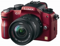 Panasonic Lumix DMC-G1 12.1MP Digital Camera with Lumix G Vario 14-45 mm f/3.5-5.6 ASPH Mega OIS Lens (Red) Panasonic Lumix DMC-G1 12.1MP Digital Camera with Lumix G Vario 14-45 mm f/3.5-5.6 ASPH Mega OIS Lens (Red)