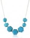 Kenneth Cole New York Urban Naturals Turquoise Geometric Bead Necklace, 21