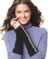 Take your style to the limit with these long and luxurious fingerless cashmere gloves by Weberline Couture.