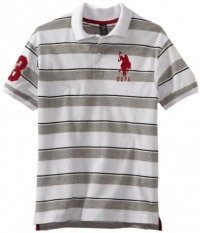 U.S. Polo Assn. Boys 8-20 Striped Pique Polo U.S. Polo Assn. Boys 8-20 Striped Pique Polo