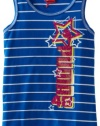 Puma - Kids Girls 7-16 Stripes Tank Top, Victoria Blue, Large