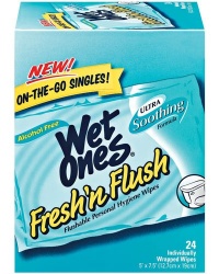 Wet Ones Fresh 'n Flush, Personal Hygiene Wipes On-The-Go 24 ea