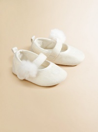 A classic Mary Jane flat with grip-tape strap and pompom detail.Grip-tape strap closurePolyester upperCotton liningPolyester soleImported A classic Mary Jane flat with grip-tape strap and pompom detail.Grip-tape strap closurePolyester upperCotton liningPolyester soleImported