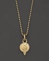 18K yellow gold angel pendant. Designed by Temple St. Clair.