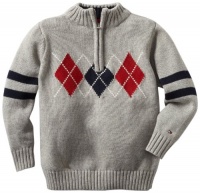 Tommy Hilfiger Boys 2-7 Brandon 1/2 Zip Sweater, Grey Heather, 2 Regular Tommy Hilfiger Boys 2-7 Brandon 1/2 Zip Sweater, Grey Heather, 2 Regular
