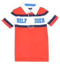 Tommy Hilfiger Boys Big Logo Polo T-shirt (M(8-10), Red/off white/navy/bleu) Tommy Hilfiger Boys Big Logo Polo T-shirt (M(8-10), Red/off white/navy/bleu)