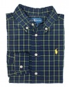 Ralph Lauren Toddler Boy's Plaid Shirt (5, Navy Multi)