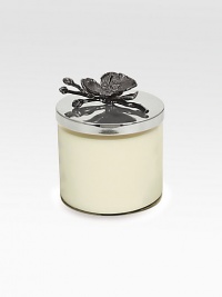 An unscented wax candle inspired by the textures of nature, crafted in polished and blackened nickel-plated metal with a glass jar by one of America's premier metalwork artists. From the Black Orchid CollectionSoy wax12.5 oz.5½H X 3¾ diam.Imported An unscented wax candle inspired by the textures of nature, crafted in polished and blackened nickel-plated metal with a glass jar by one of America's premier metalwork artists. From the Black Orchid CollectionSoy wax12.5 oz.5½H X 3¾ diam.Imported