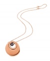 Have three times the fun in this versatile Breil style! Make a statement with all three pieces combined, remove the large pendant for a smaller, more delicate look, or wear the pearl alone for subtlety. Crafted in rose gold ion-plated stainless steel with a grey natural pearl accent. Approximate length: 16-1/2 inches + 2-inch extender. Approximate drop: 2 inches.