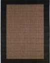 Couristan 1005/2500 Recife Checkered Field Cocoa/Black Rug, 2-Feet by 3-Feet 7-Inch