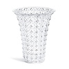 Exclusive to Bloomingdale's, this dimensional vase from Lalique is hand crafted of sparkling crystal in a repeating clover pattern adapted from Venetian architecture.