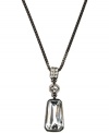Dazzlingly dramatic. Glittering glass accents and crystals make a stunning statement on this pendant necklace from Givenchy. Crafted in hematite tone mixed metal, it adds sophisticated style to your evening ensemble. Approximate length: 16 inches + 2-inch extender. Approximate drop: 1-1/4 inches.