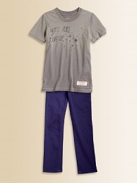 Looks like jeans, fits like leggings in a pretty, girlie hue with mock pockets and stainless silver embellishments.Front button closureZip flyWaistband with belt loopsScoop front mock pocketsContrast horseshoe embroidery on back pocketsBack Buddha labelFull length98% cotton/2% spandexMachine washImported Looks like jeans, fits like leggings in a pretty, girlie hue with mock pockets and stainless silver embellishments.Front button closureZip flyWaistband with belt loopsScoop front mock pocketsContrast horseshoe embroidery on back pocketsBack Buddha labelFull length98% cotton/2% spandexMachine washImported