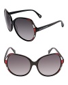 A mosiac of color adorns the frames of these chic sunglasses by DIANE von FURSTENBERG.