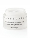 A cooling, hydrating mask that doubles as a calming night cream. Ideal for irritated, sunburned or jet-lagged skin and extremely effective as a daily treatment for rosacea. Jasmine promotes cellular turnover, while Lily Bulb revives dull complexions and noticeably brightens skin tone. Contains 91% botanicals, including a healing base of Pure Rosewater.