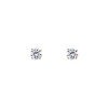 14K Yellow Gold 3mm Round CZ Solitaire Basket Stud Earrings with Screw-back