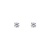 14K Yellow Gold 3mm Round CZ Solitaire Basket Stud Earrings with Screw-back