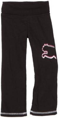 Puma - Kids Girls 2-6x Core Graphic Pant, Black, 5 Puma - Kids Girls 2-6x Core Graphic Pant, Black, 5