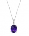 Effy Jewlery Amethyst and Diamond Pendant in 14K Gold, 1.43 TCW