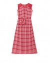 Design History Girls 7-16 Striped Maxi Dress, Paradise Pink, 14