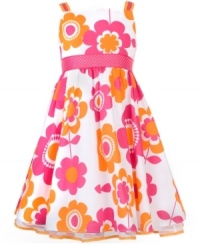 Tiptoe through the flowers. This sunny floral-print dress from Rare Editions will light up her summer days. Tiptoe through the flowers. This sunny floral-print dress from Rare Editions will light up her summer days.
