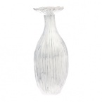 Handmade and inspired by the maestro artisan's family dinnerware, this distressed white vase has an heirloom feel that creates a rustically elegant display.