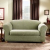 Sure Fit Stretch Stripe 2-Piece Loveseat Slipcover, Sage