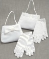 Accessories make it extra special. A lace or pearl bag and gloves set from Bonnie Jean will make your sweet girl's day as memorable as it should be. (Clearance)