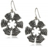 Lucky Brand Small Silver Floral Drop Earrings