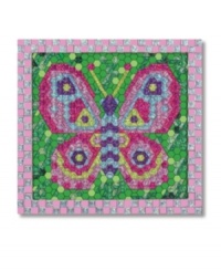 Watch your child's face fill with delight as the intricate design emerges on this beautiful butterfly mosaic-by-number craft. With over 600 glittering sticker tiles, there are even enough to decorate the wooden frame. Watch your child's face fill with delight as the intricate design emerges on this beautiful butterfly mosaic-by-number craft. With over 600 glittering sticker tiles, there are even enough to decorate the wooden frame.
