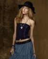 Embellished with a lace-up front and rendered in a ribbed knit, Denim & Supply Ralph Lauren's cropped bustier exudes modern urban glamour, taking you from day to night.
