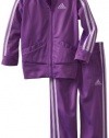 adidas Girls 2-6X ITB Iconic Tricot Set, Bright Violet, 6X