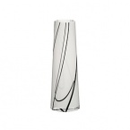 Kosta Boda offers this elegant vase in bright white with a swirling pattern of black lines, an opulent accent inspired by the city of Barcelona.
