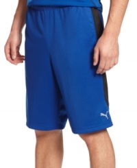 Get a leg up on the competition in these sporty and comfortable performance shorts from Puma.