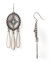 Lauren Ralph Lauren crafts the perfect Southwestern-inspired accent with this pair of silver plated drop earrings, accented by turquoise stones.