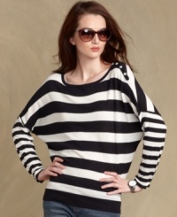 Refresh your look with Tommy Hilfiger's preppy dolman-sleeve top. Made of breathable cotton, it's a great look for all seasons! Refresh your look with Tommy Hilfiger's preppy dolman-sleeve top. Made of breathable cotton, it's a great look for all seasons!