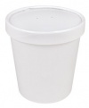 25ct White Pint Frozen Dessert Containers