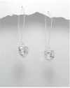 Heart CZ Earrings In Sterling Silver