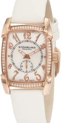 Stuhrling Original Women's 163A.124P2 Vogue Carnegie Rose Swiss Quartz Swarovski Crystal Mother-Of-Pearl White Watch Stuhrling Original Women's 163A.124P2 Vogue Carnegie Rose Swiss Quartz Swarovski Crystal Mother-Of-Pearl White Watch