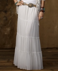 Denim & Supply's gauzy, crinkled maxi skirt tops the list of summer essentials, especially because it dresses up (think sparkly accessories) or down (teamed with flip-flops and a tee) with ease. Denim & Supply's gauzy, crinkled maxi skirt tops the list of summer essentials, especially because it dresses up (think sparkly accessories) or down (teamed with flip-flops and a tee) with ease.