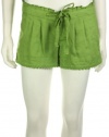 Juicy Couture Women's Miss Kateigh Pleated Soft Woven Linen Shorts, X-Small