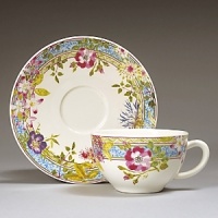 Millefleurs was inspired by flowers in a European garden as well as antique tableware. Its delicate renderings of pansies, roses, and thistles are blended with a vintage border in a contemporary color palette. Sophisticated, yet fresh and youthful. Dishwasher and microwave safe (for reheating only). Millefleurs was inspired by flowers in a European garden as well as antique tableware. Its delicate renderings of pansies, roses, and thistles are blended with a vintage border in a contemporary color palette. Sophisticated, yet fresh and youthful. Dishwasher and microwave safe (for reheating only).