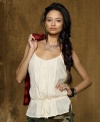 A layer of luxe lace adds flirtatious charm to Denim & Supply Ralph Lauren's sheer bohemian-chic camisole.