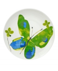 Flight of fancy. Emblazoned with an enchanting butterfly motif, the vividly hued Papillion Dream dinner plates from Vera add a delightful touch of whimsy to any table. (Clearance) Flight of fancy. Emblazoned with an enchanting butterfly motif, the vividly hued Papillion Dream dinner plates from Vera add a delightful touch of whimsy to any table. (Clearance)