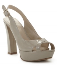 These pretty faux-patent leather pumps with side cut-outs are super on-trend. Strap on the Chooseme peep-toe pumps by Nine West and your decision will be oh-so-clear. (Clearance) These pretty faux-patent leather pumps with side cut-outs are super on-trend. Strap on the Chooseme peep-toe pumps by Nine West and your decision will be oh-so-clear. (Clearance)