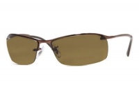 Ray Ban Sunglasses RB 3183 Top Bar 014/73 Brown/B-15XLT, 63mm Ray Ban Sunglasses RB 3183 Top Bar 014/73 Brown/B-15XLT, 63mm