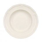 The Villeroy & Boch Manoir dinnerware collection offers mannered elegance with simple modern shapes that respect craft and classic design. With a scalloped edge, this fine soup bowl brings sophistication to your succulent stews and delicious soups, adding another dimension to your complete table setting.