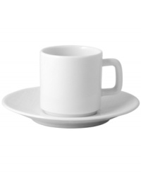 A fine line. Simply timeless, the French Organza after-dinner cup is reminiscent of sheer silk, with a white-on-white pattern in versatile porcelain. A flawless choice for the contemporary home, by Bernardaud. A fine line. Simply timeless, the French Organza after-dinner cup is reminiscent of sheer silk, with a white-on-white pattern in versatile porcelain. A flawless choice for the contemporary home, by Bernardaud.